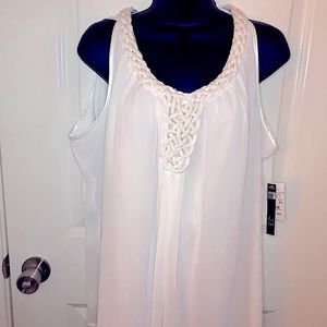 White dress tank. Great to dress up.